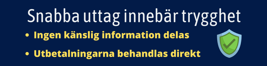Så fungerar casino med snabba uttag