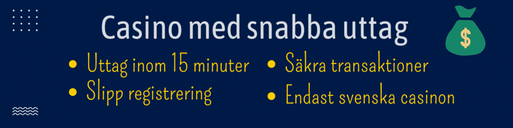 Så fungerar casino med snabba uttag